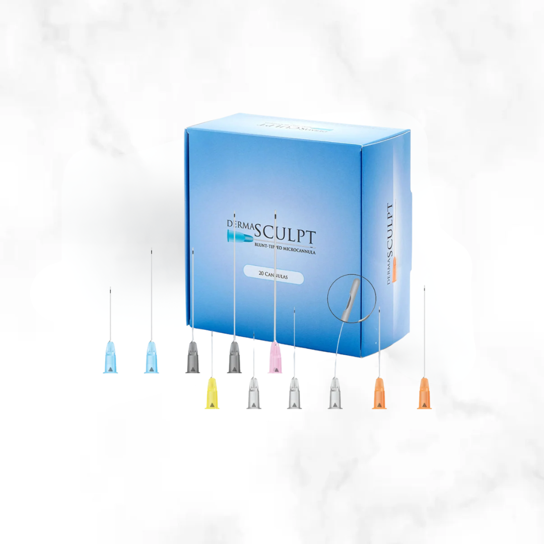 Canules DermaSculpt 30G x 25mm - microcanules à bout mousse CosmoFrance, boîte de 20